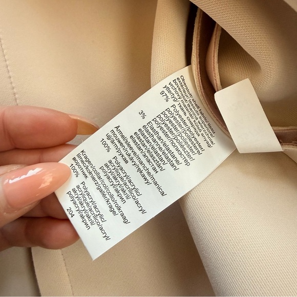 Venus Women's Shawl Collar Jacket Light Pink Blush Size Medium - Picture 7 of 10